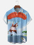 Men's Christmas Funny Graphic Short Sleeve Hawaiian Shirt